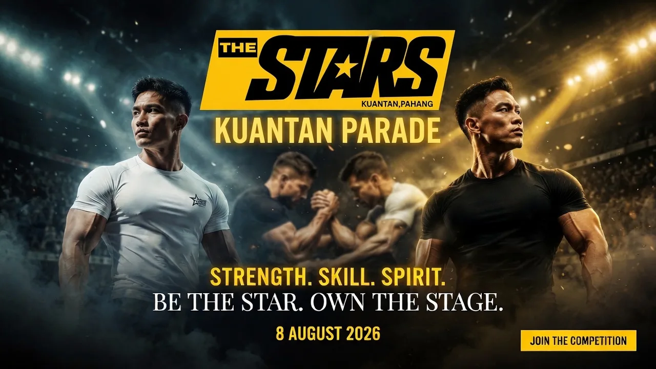 Promosi Pertandingan Badan Cantik The Stars Pahang 2026 / The Stars Pahang 2026 competition promotional banner